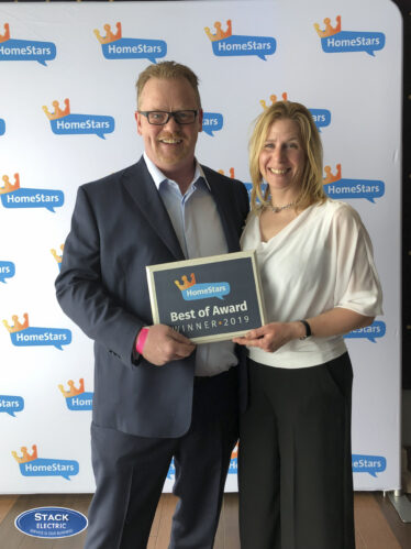 Stack Electric receiving Homestars Award