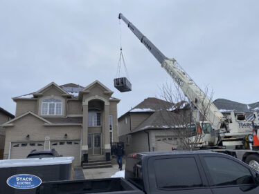 Craning in a swim spa for a client