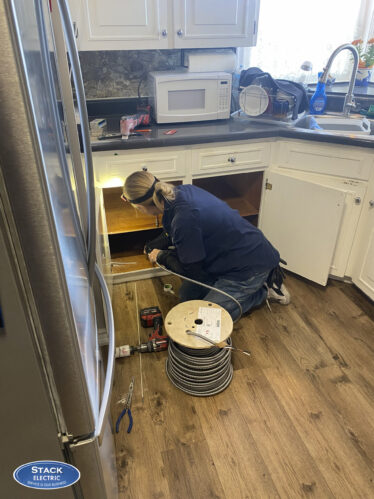 Stack Electric retrofitted old kitchen with new 20 amp kitchen outlets