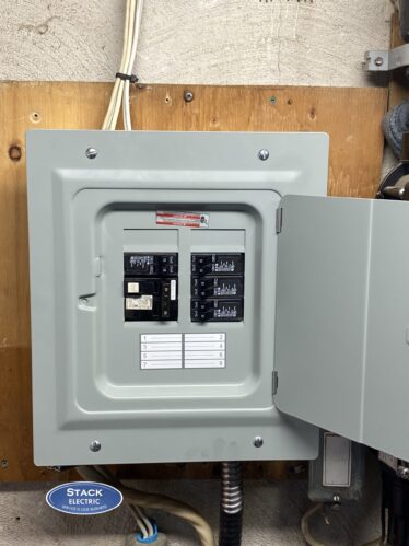 Image of a Hot tub panel that has been repaired.