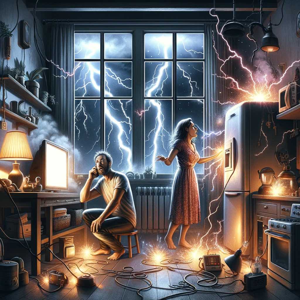 Electrical-surges-from Storm-pictured