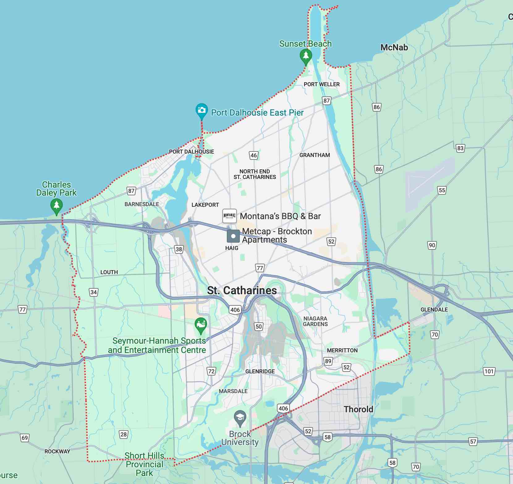 electrical-upgrades-in-st-catharines Map of St Catharines Ontario. Stack Electric